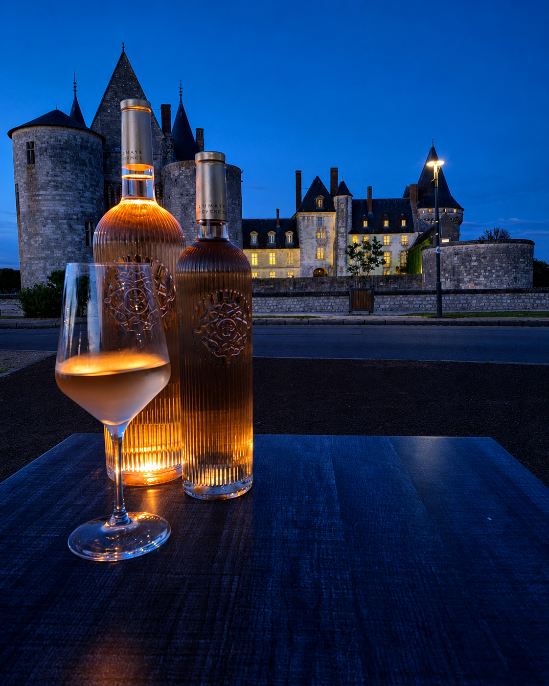 Vin face au château